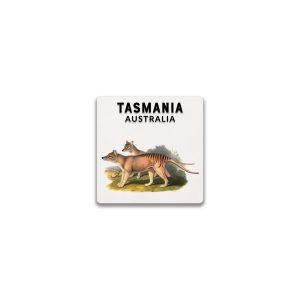 Ceramic Magnet Square Tasmanian Tiger