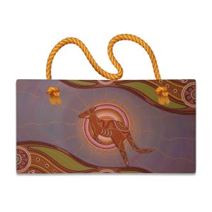 Ceramic Plaque Rectangle Sherry Johnstone Spirit of the Land Kangaroo