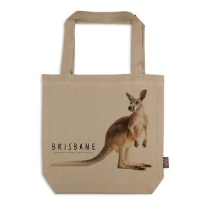 Tote Bag Organic Cotton Beige Brisbane Kangaroo