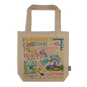 Tote Bag Organic Cotton Beige Deborah Broughton Sunshine Coast Words