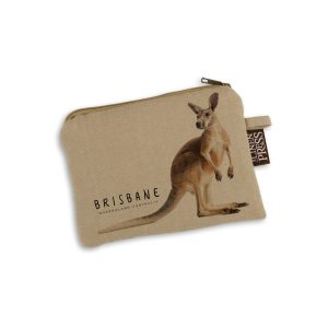 Purse Organic Cotton Beige Brisbane Kangaroo