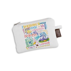 Purse Organic Cotton White Deborah Broughton Sunshine Coast Words