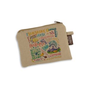 Purse Organic Cotton Beige Deborah Broughton Sunshine Coast Words