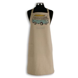Apron Organic Cotton Beige Side Kombi Brisbane
