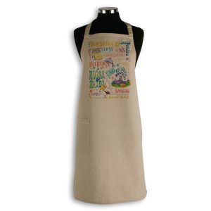 Apron Organic Cotton Beige Deborah Broughton Sunshine Coast Words