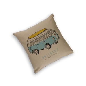 Cushion Cover Organic Cotton Beige Side Kombi Brisbane