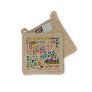 Pot Holder Organic Cotton Beige Deborah Broughton Sunshine Coast Words