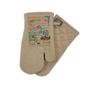 Oven Mitt Organic Cotton Beige Deborah Broughton Sunshine Coast Words