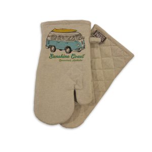 Oven Mitt Organic Cotton Beige Sunshine Coast Side Kombi