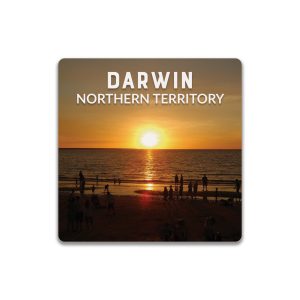 Ceramic Coaster Square Darwin Sunset Mindil Beach