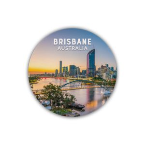 Ceramic Coaster Round Brisbane Goodwill Bridge
