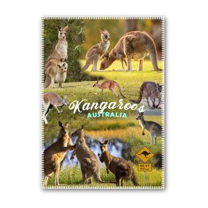 Tea Towel Microfibre Kangaroos Montage