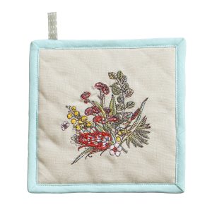 Pot Holder Organic Cotton Native Floral