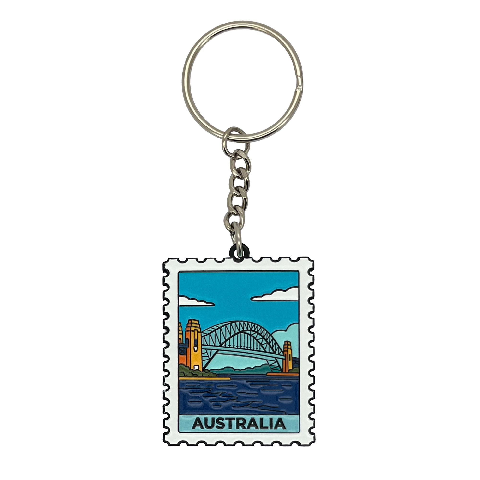 Keyring Enamel Stamp Sydney Harbour Bridge