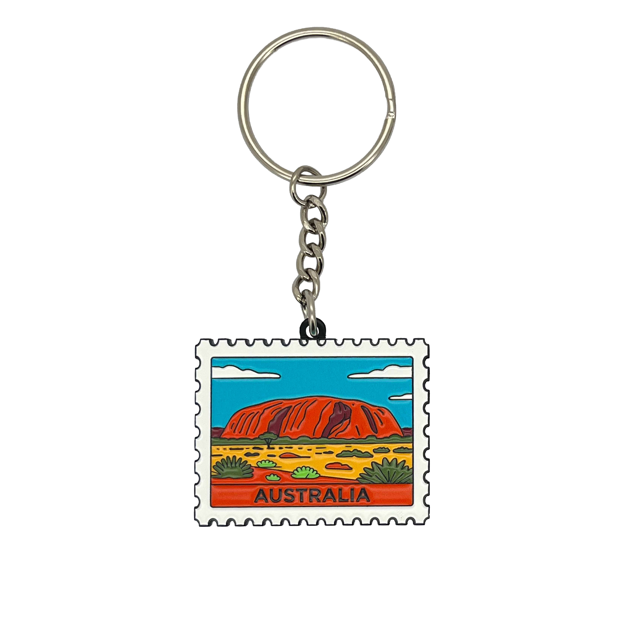 Keyring Enamel Stamp Uluru