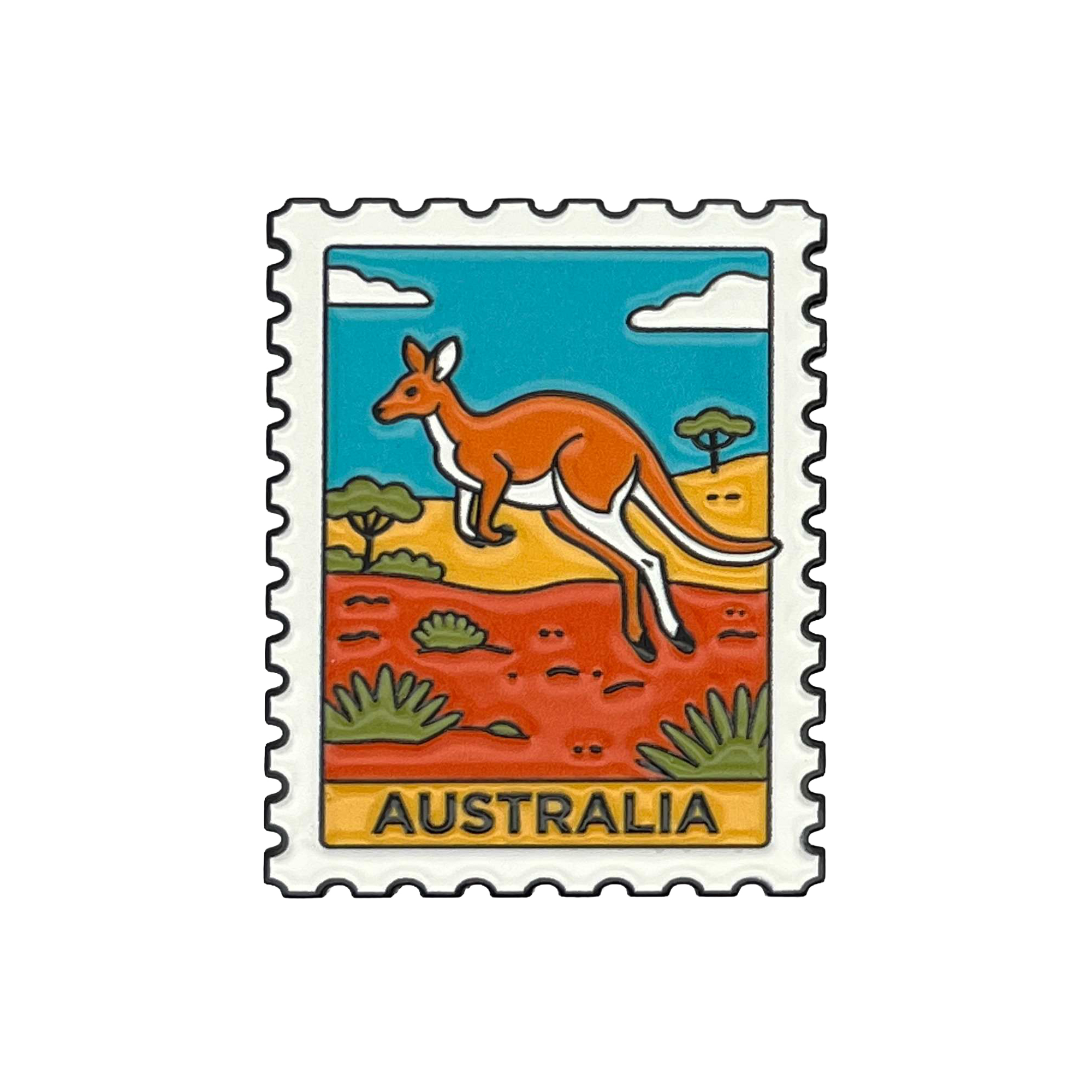 Magnet Enamel Stamp Kangaroo
