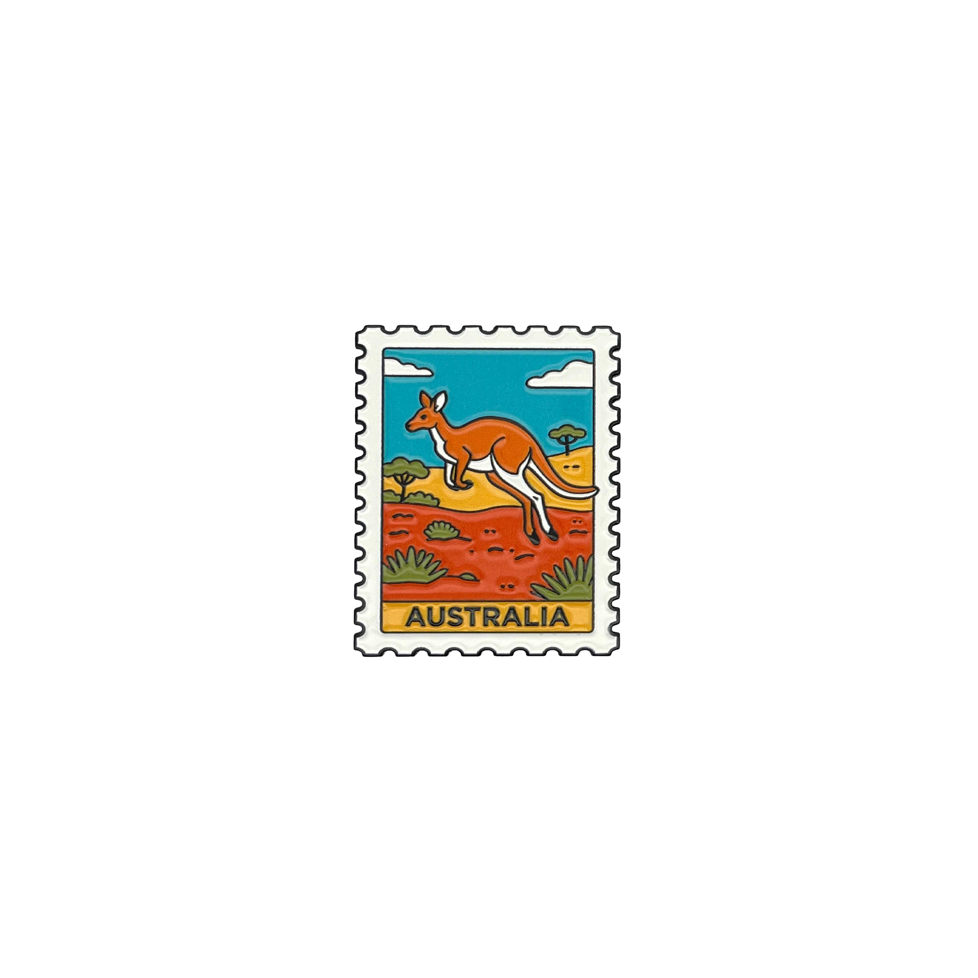 Pin Enamel Stamp Kangaroo